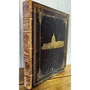 American Government Book WH Barnes 1873 Civil War Art Engraving Prints Grant